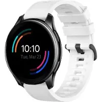 Shop4 - Geschikt voor Bandje voor OnePlus Watch - Siliconen Wit