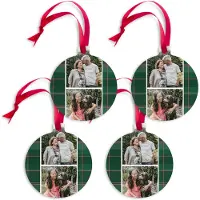 Yoursurprise Aluminium kersthanger bedrukken - Kerstbal - 4 stuks