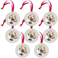 Yoursurprise Aluminium kersthanger bedrukken - Kerstbal - 8 stuks