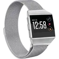 Shop4 - Geschikt voor Fitbit Ionic Bandje - Metaal Zilver