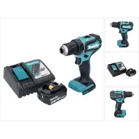 Makita Boormachine + slagboor, DDF 485 RG1 Snoerloze boormachine 18 V 50 Nm borstelloos + 1x oplaadbare batterij 6.0 Ah + oplader (Oplaadbare batterij)