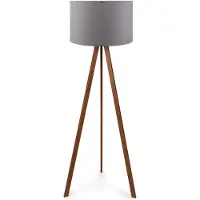 Opviq Vloerlamp Ayla | kunststof grijs 38x140 cm vloerlampen | NADUVI