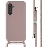 IMoshion Siliconen hoesje met koord voor de Samsung Galaxy S23 FE - Sand Pink