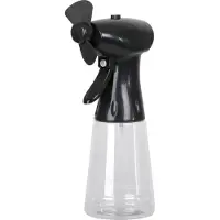 Urban Living Draagbare ventilator/waterverstuiver - zwart - 350 ml