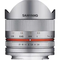 Samyang 8mm F2.8 Fisheye II Canon M Zilver