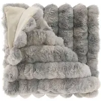 Unique living plaid kylian 130x160cm chateau grey