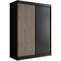 Meubella Kledingkast mat Zwart 150x62x200 Garderobekast