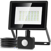 Aigostar 10LI1 - LED Schijnwerper Met bewegingssensor - IP65 Waterdicht - 30W - 6500K - Daglicht wit - Floodlight - Bouwlamp - Zwart