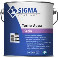 Sigma Torno Aqua Satin | Zijdeglans Lakverf Binnen & Buiten 2,5 LTR - Kleur|1|2