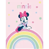 Walt Disney Disney Minnie Mouse Regenboog Plaid Fleece Deken 100 x 140 cm 100% polyester