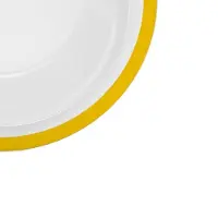 Adhome -26 cm standaardbord - wit met cassis rand