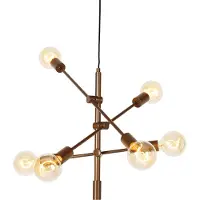 QAZQA Industriële hanglamp donkerbrons 6-lichts - Sydney