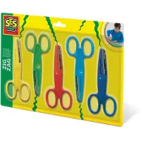 SES Creative Scherenset - 5 st. - Zig Zacken - - One Size - Schere