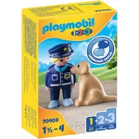 Playmobil Politieagent met hond 70408 1.2.3 voor jonge kinderen