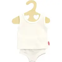 Heless poppenondergoed wit 28-35 cm - elastisch jersey set.