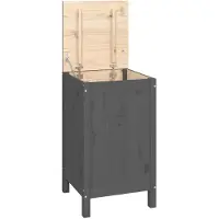 vidaXL Wasmand 44x44x76 cm massief grenenhout grijs
