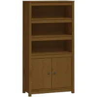 vidaXL Hoge kast 80x35x154 cm massief grenenhout honingbruin