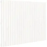 vidaXL Wandhoofdbord 146,5x3x110 cm massief grenenhout wit