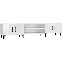 vidaXL Tv-meubel 180x31,5x40 cm bewerkt hout hoogglans wit