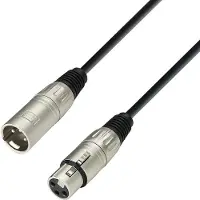 Adam hall K3MMF0300 XLR Verbindingskabel [1x XLR-bus - 1x XLR-stekker] 3.00 m Zwart