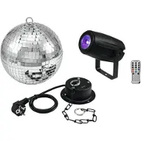 Eurolite Discobal - Spiegelbol - Discobol 20cm with motor + LED PST-5 QCL Spot bk