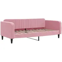 vidaXL Slaapbank 100x200 cm fluweel roze