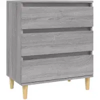 vidaXL Dressoir 60x35x70 cm bewerkt hout grijs sonoma eikenkleurig