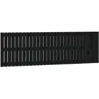 vidaXL Wandhoofdbord 185x3x60 cm massief grenenhout zwart