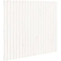 vidaXL Wandhoofdbord 127,5x3x110 cm massief grenenhout wit
