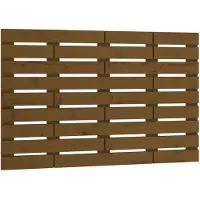 vidaXL Hoofdbord wandmontage 81x3x63 cm massief grenenhout honingbruin