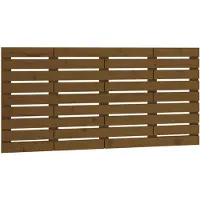 vidaXL Hoofdbord wandmontage 146x3x63 cm grenenhout honingbruin