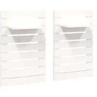 vidaXL Nachtkastjes wandgemonteerd 2 st massief grenenhout wit
