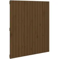 vidaXL Wandhoofdbord 95,5x3x110 cm massief grenenhout honingbruin