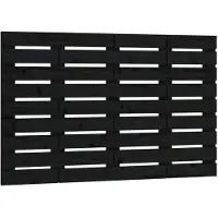 vidaXL Hoofdbord wandmontage 81x3x63 cm massief grenenhout zwart