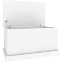 vidaXL Opbergbox Wit 70x40x38 cm Bewerkt Hout