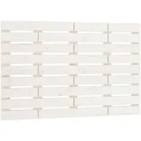 vidaXL Hoofdbord wandmontage 96x3x63 cm massief grenenhout wit