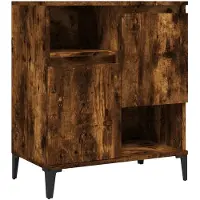 vidaXL Dressoir, gerookt eikenfineer, 60x35x70 cm, houtvezelplaat