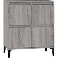 vidaXL Dressoir 60x35x70 cm bewerkt hout grijs sonoma eikenkleurig