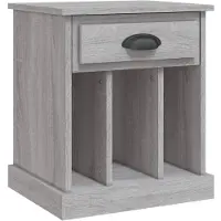 vidaXL Nachtkastje 43x36x50 cm grijs sonoma eikenkleurig