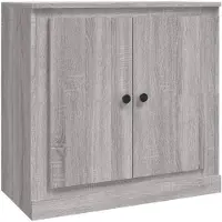 vidaXL Dressoir 70x35,5x67,5 cm bewerkt hout grijs sonoma eikenkleurig