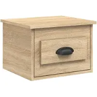 vidaXL Nachtkastje wandgemonteerd 41,5x36x28 cm sonoma eikenkleurig