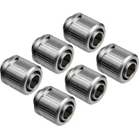 EK EKWB -Quantum Torque STC-10/13 Compressiefitting voor Soepele Slangen, 10/13mm, Satin Titanium, 6-Pack