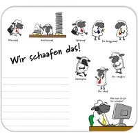 Rnk 46653 - Mousepad Block „Wir schaafen das“, 240 x 220 mm, 30 Blatt, 1 Stück