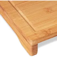 Relaxdays Planche à découper bambou protège-plaque 52x29 cm