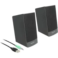 DeLOCK Stereo 2.0 PC Speaker with 3.5 mm stereo jack male and USB powered