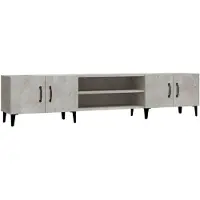 vidaXL Tv-meubel 180x31,5x40 cm bewerkt hout betongrijs