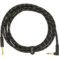 Fender DELUXE INSTRUMENT CABLE STRAIGHT/ANGLE 10' BLACK TWEED