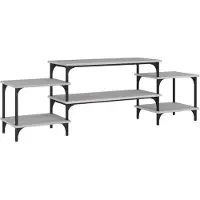 vidaXL Tv-meubel 157x35x52 cm bewerkt hout grijs sonoma eikenkleurig