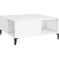 vidaXL Salontafel, wit, 80x80x36,5 cm, houtvezel
