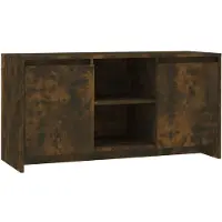 vidaXL Tv-meubel 102x37,5x52,5 cm bewerkt hout gerookt eikenkleurig